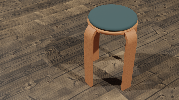 【3D素材_fbx】スツール