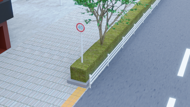 【3D素材_fbx】角刈り植え込み