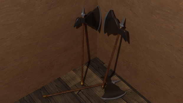 【3D素材_fbx】斧