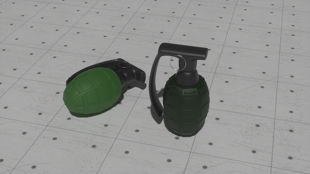 【3D素材_fbx】手榴弾
