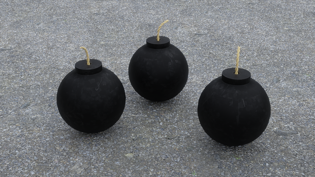 【3D素材_fbx】爆弾
