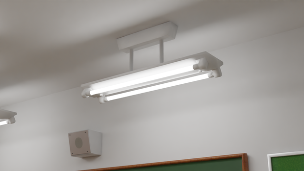 【3D素材_fbx】蛍光灯