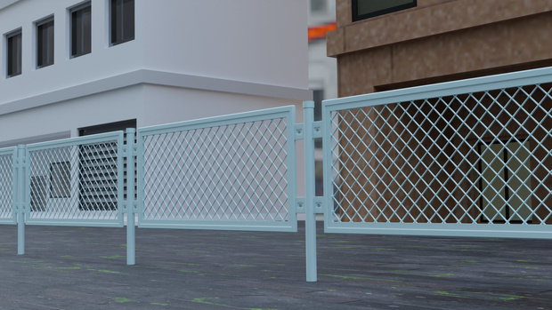 【3D素材_fbx】フェンス