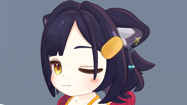 【MA】【アズキちゃん対応】揺れる宝石ピアス【VRC想定】
