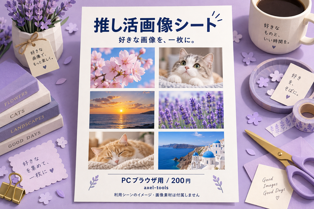 推し活画像シート｜好きな画像を並べて、一枚に。