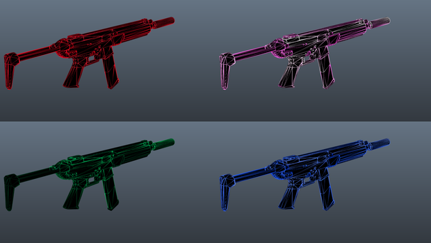 SMGスキン 4種カラーセット〈Red,Pink,Green,Blue〉