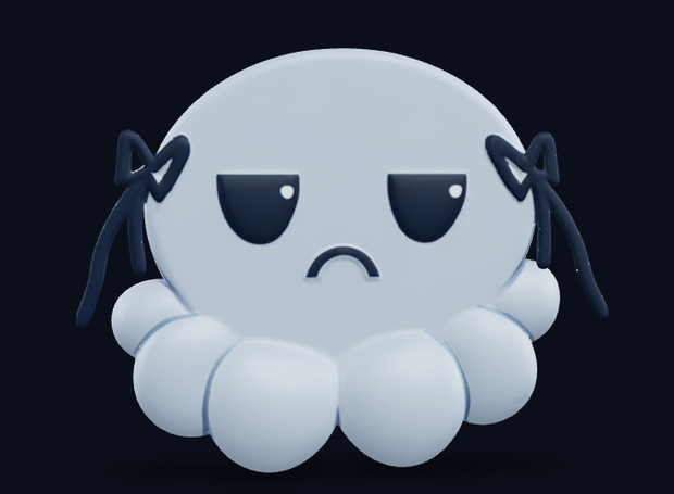 Cartoon Octopus Charm (GLB) / 漫画風タコチャーム (GLB) / 卡通章鱼挂件 (GLB)