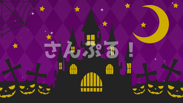 SP画面切替【Funny halloween castle 4色】映像素材：トランジション：Youtuber：Vtuber