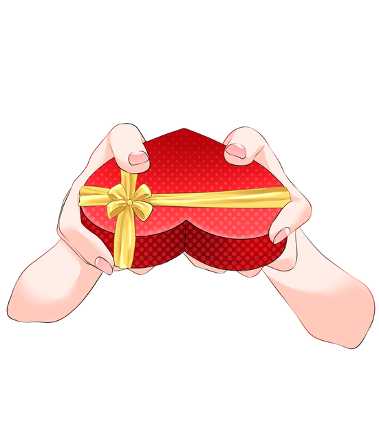 【Vtuber手素材】チョコを渡す手