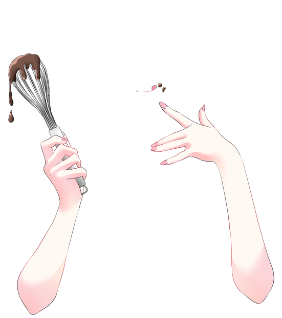 【Vtuber手素材】チョコを作る手