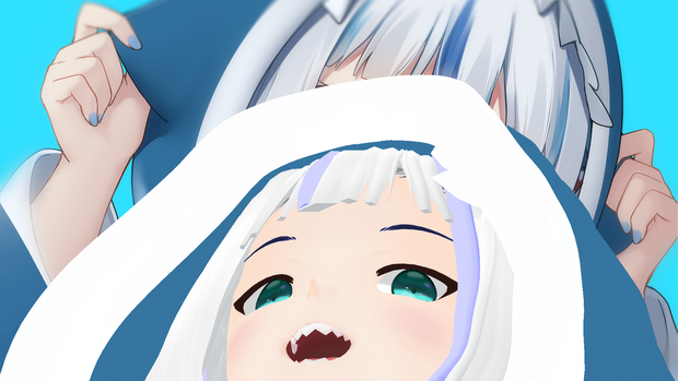 Garw gura! vrm avatar vtuber 3d