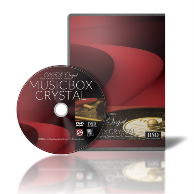 『CRYSTAL/クリスタル』スイス製ディスクオルゴール　DTM用  KONTAKT/SOUNDFONT/WAV/EXS24/DSDIFF　オルゴール音源　DVD-R　DSD録音　ハイレゾ音源　MUSICBOX