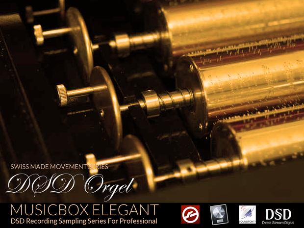 ☆単品☆『ELEGANT/エレガント』スイス製オルゴール　オルゴール音源Music Boxサンプルパック　DTM用オルゴール音源 MUSICBOX音源   KONTAKT/SOUNDFONT/WAV/EXS24音源 / DSD録音 / ハイレゾ 