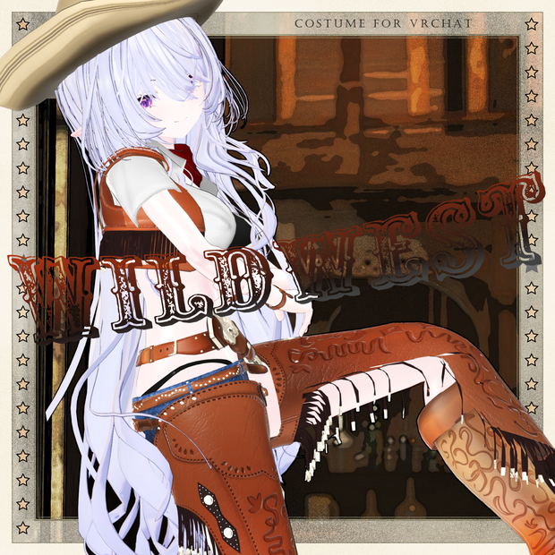 55アバター対応 -Wildwest-ワイルドウエスト(VRChat向け衣装)#mumu_shop