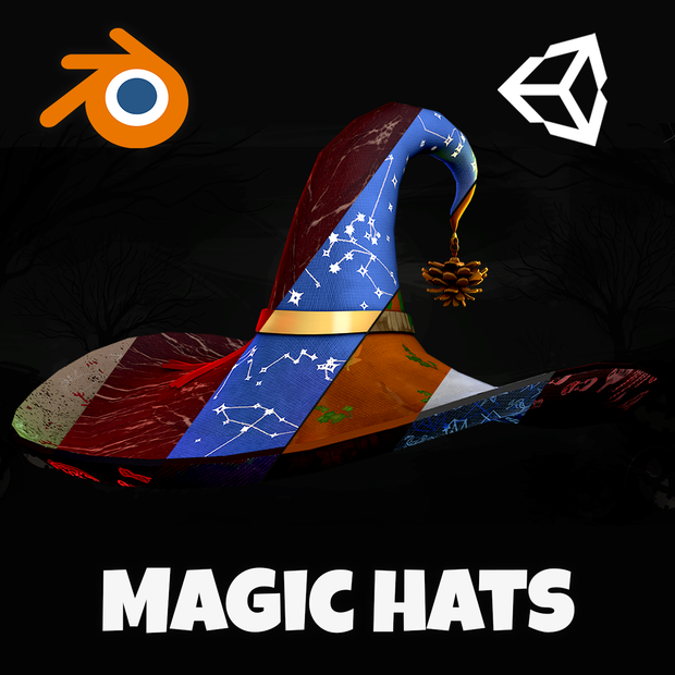 🧙‍♂️ Magic Wizard Hats Asset Pack | NEW: Santa Skin 🌟マジックウィザードハットアセットパック| ハロウィンスペシャル 🧙‍♂️ 마법사 모자 애셋 팩: 할로윈 한정판