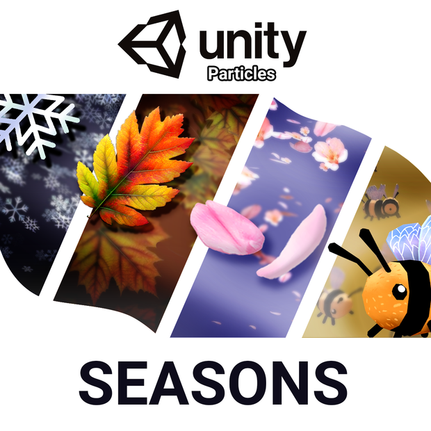 季節 SEASONS | 4 Unique Unity Particle Systems | VTuber Assets | Snow, Sakura, Leaves, Bees