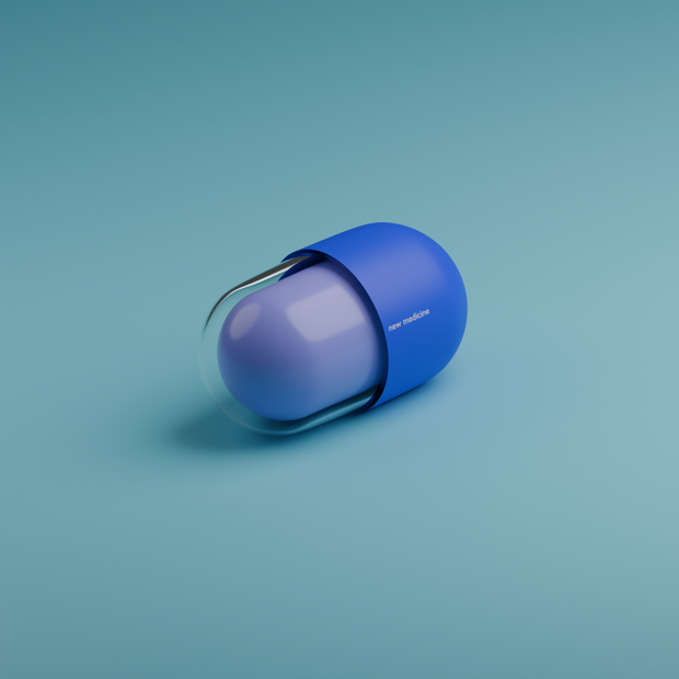 【無料3D素材】3色カプセル薬【Blender】