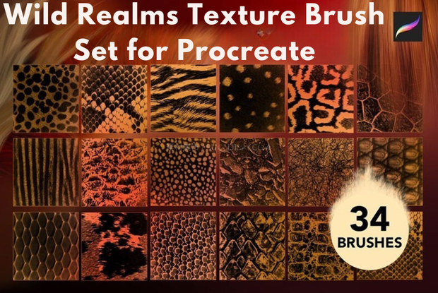 Procreate用ワイルドレルムテクスチャーブラシセット