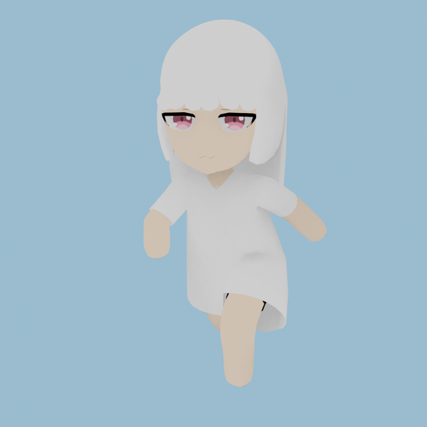 【無料】VRChat向け3Dモデル　わたわたちゃん