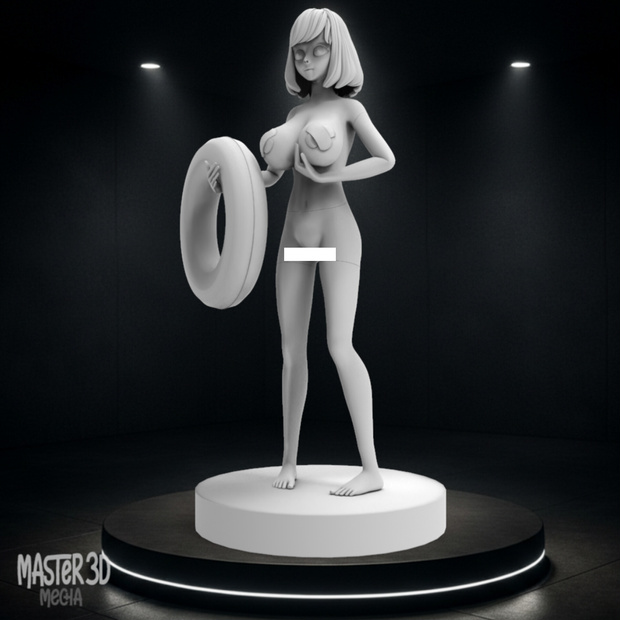 Summer Beach Girl: Relaxing Swimsuit Ver. [3D Printable STL] / ビーチガール・リラックス水着Ver. 3Dモデル (NSFW)