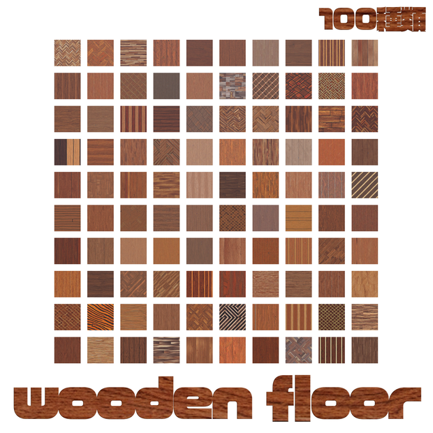 【100種類】Seamless Wooden Floor Texture Set 