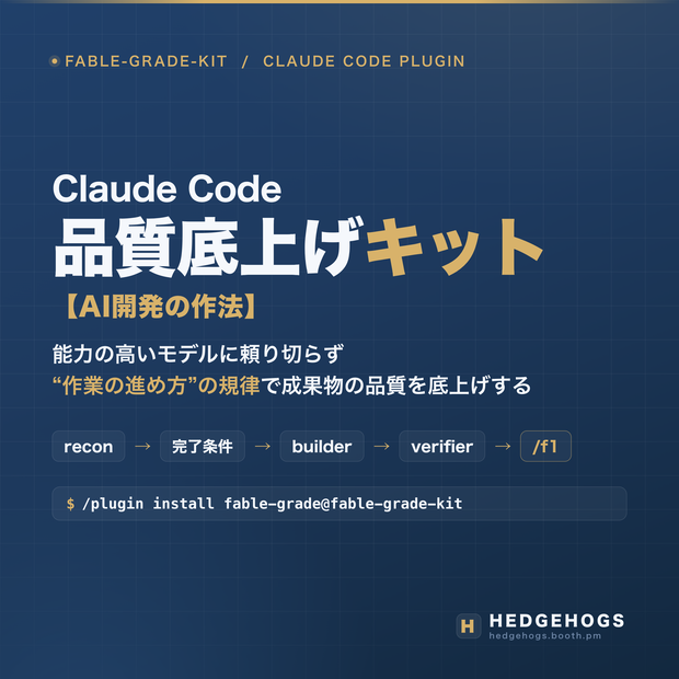 Claude Code 品質底上げキット【AI開発の作法】
