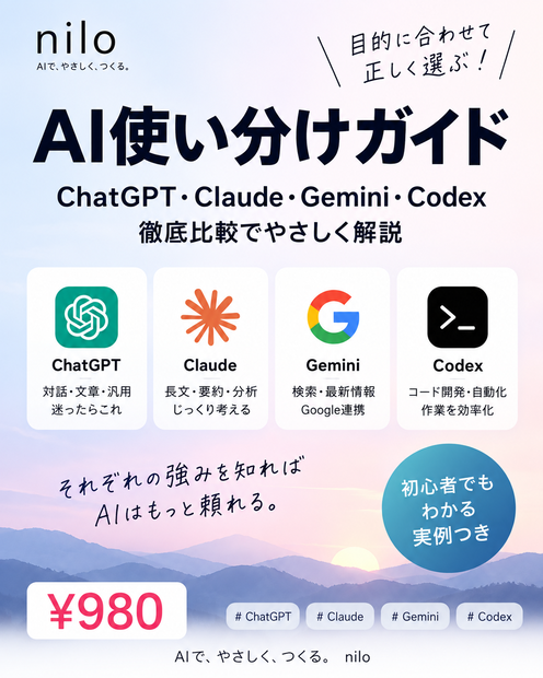         ChatGPT・Claude・Gemini・Codex AI使い分けガイド