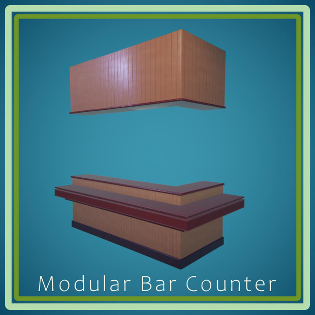 Stylized Bar Counter