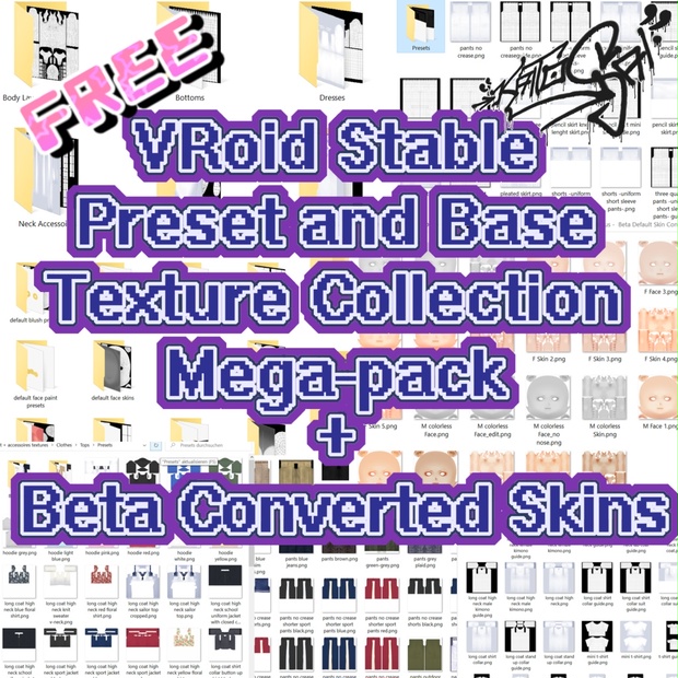 VRoid Stable Preset & Base Texture Mega-pack