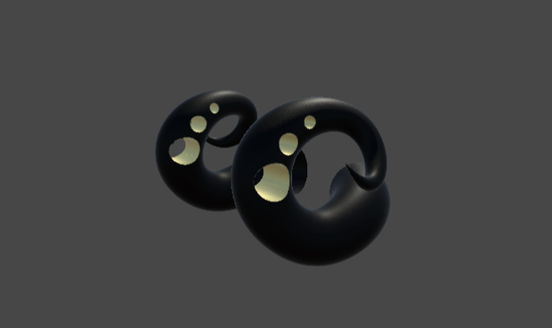Holey horns