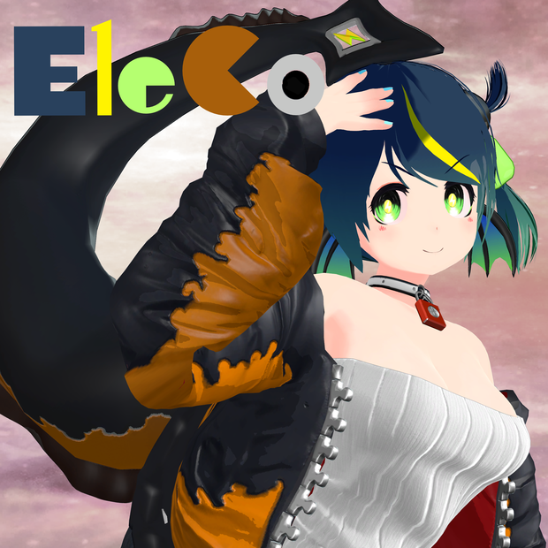【Quest対応版付属】VRC向けオリジナル3Dモデル『EleCo（エレコ）』