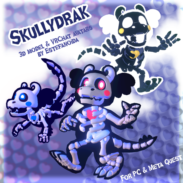 Skullydrak 3D model/VRChat Avatarアバター (PC & Quest)