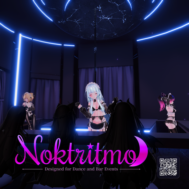 VRChatワールド「Noktritmo（ノクトリトモ）」（バー接客、ダンスステージイベント向けワールド）