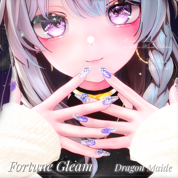 【🍀Fortune Gleam🍀】ネイル 11アバター対応【VRC向けアバターアクセサリ】