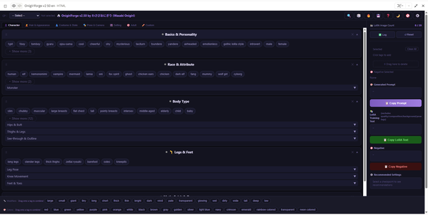 OnigiriForge: AI Prompt & LoRA Tag Builder [1258 Tags] (Supports Civitai, SeaArt, PixAI, Tensor.Art, WebUI, ComfyUI,Pony, SDXL)