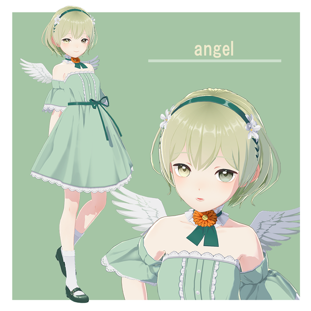 天使の女の子-angel girl-【オリジナル3Dモデル】