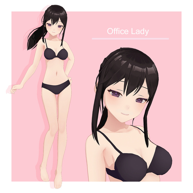 オフィス服の女の子【素体】