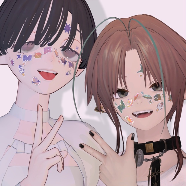 M Roon 2 M@ROON/Nyuma Face Sticker - Tarooka - BOOTH