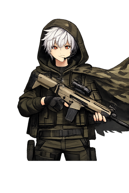 Boy anime with military clothes/png/pngtuber 