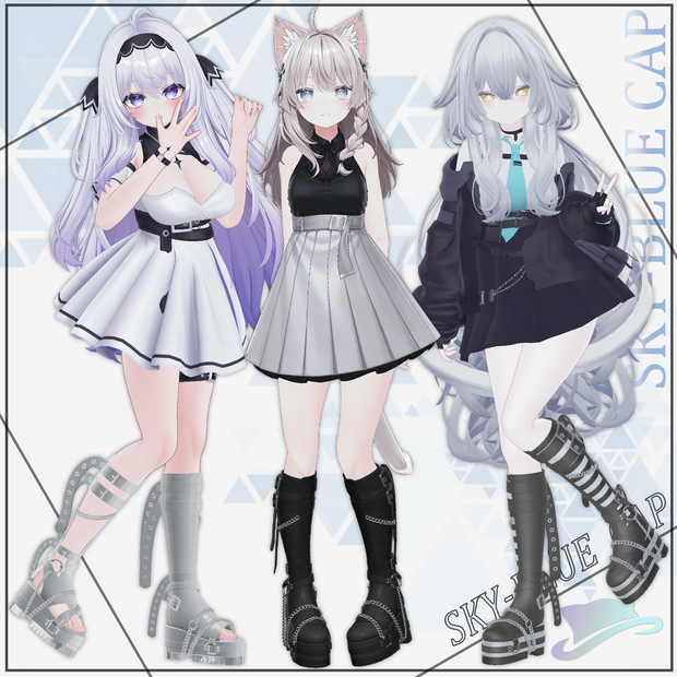 【5アバター対応】Belt Boots ベルトブーツ 
