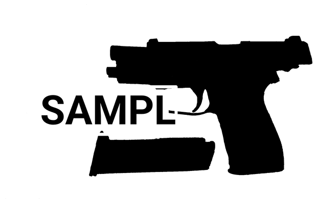 素材画像　SIG SAUER P228／M11　拳銃　ホールドオープン＋予備弾倉