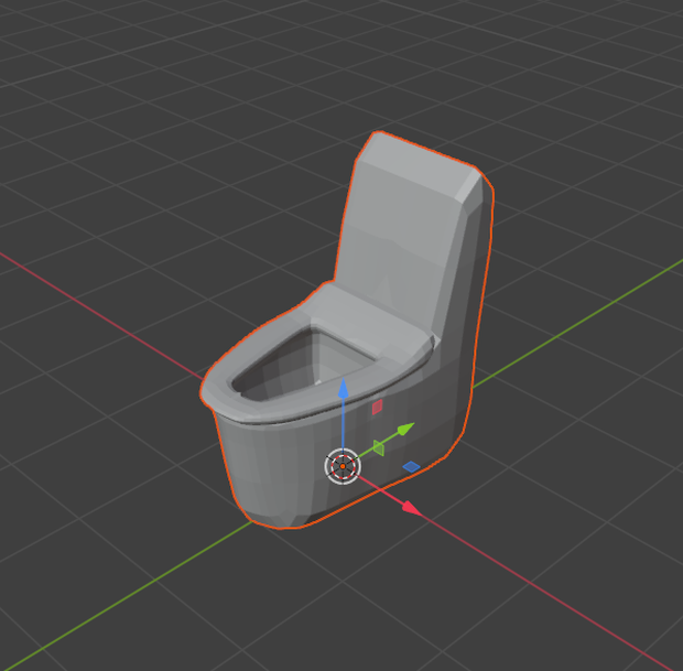 blender素材　便座