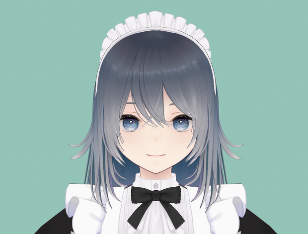 【¥0 free】メイドカチューシャ_ヘアプリセット_髪型【VRoid】【XWear】/ Maid Headband_Hair Preset_Hairstyle