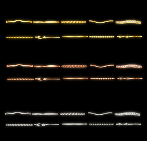 【無料/Free】VRoid用シンプルな指輪　10種類3色（.png/.vroidcustomitem/.xwear） - siroihakumai - BOOTH