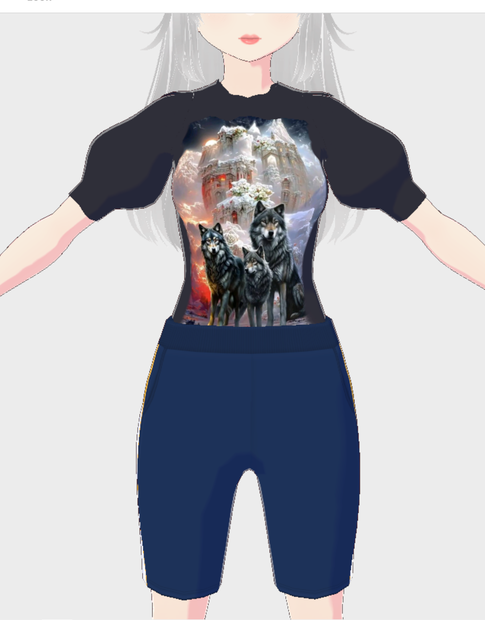 Vroid Wolf top