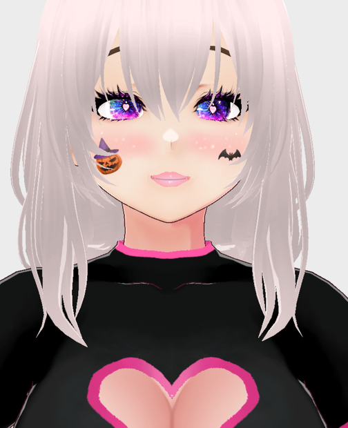 vroid purple heart eyes