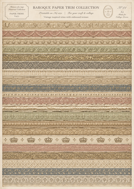 Maison Material Collection Paper Trims Vol.1-Baroque