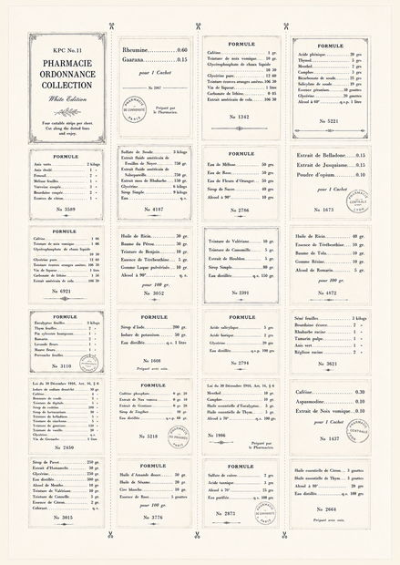 KPC No.11  PHARMACIE ORDONNANCE COLLECTION
