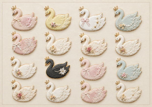 Swan Icing Cookie