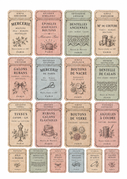 Vintage Mercerie Labels ─ メルスリー・ラベル